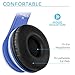 Sentey Flow LS-4221 Foldable Headphone with Detachable 3.5mm Audio Cable and in-line Microphone, White/Blue