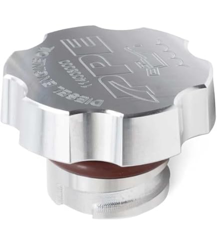 Replacement For Plastic Cap DEWHEL Aluminum Engine Oil Filler Cap W/O-ring Compatible With Chrysler Dodge Jeep Ram Mitsubishi Mini 1993-2020 Ref.Number 10111 MO111 31118, 80990 80984 53013775AB OEM# 53013775AB