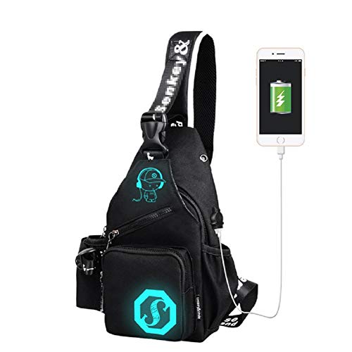 Urmiss Cool Skull Sling Bag Chest Shoulder Backpack Fanny Pack Crossbody Bags for Men Women - Thumbnail 4