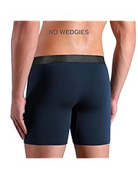 David Archy Paquete de 3 boxers básicos ultrasuaves, de fibra de bambú para hombres