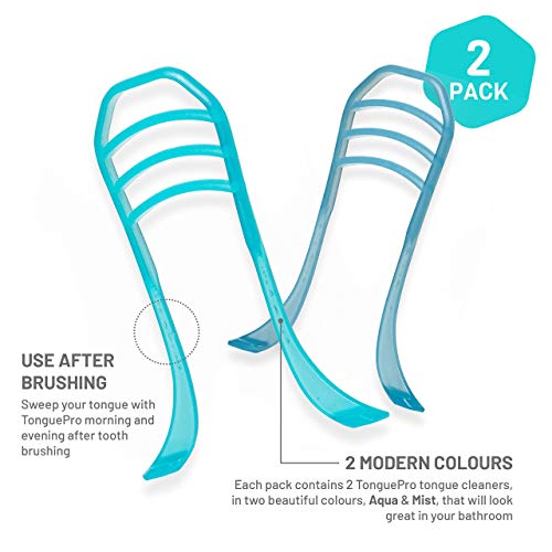 image for Oragenix TonguePro Tongue Scraper Cleaner (2-Pack) | Instantly fresher