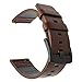 for Samsung Galaxy Watch 42mm/Gear Sport SM-600 Watchband, TRUMiRR 20mm Vintage Genuine Leather Watch Band Quick Release Wrist Strap for Samsung Gear S2 Classic,Gear Sport, Moto 360 2 42mm Men
