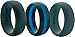 Keepfit 3 Silicone Wedding Ring Silicone Wedding Band for Men Climbing and Outdoors (Blue Stripe, 11)