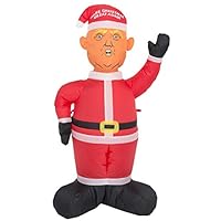 Yal Boutique 4 Ft Inflatable Airblown Indoor and Outdoor Make Christmas Great Again Donald Trump