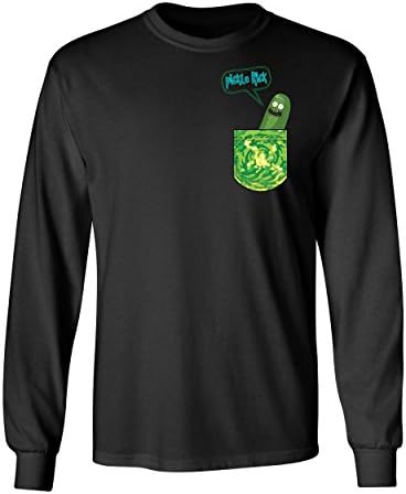 Rick and Morthy Picke Rick Tiny Pocket Shirt TV Funny Mens Long Sleeve T-Shirt