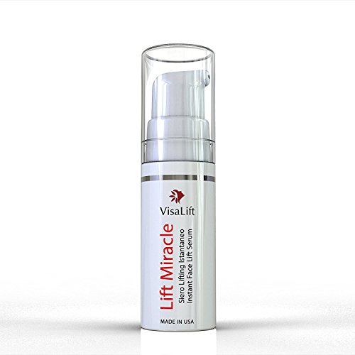 Visalift Lift Miracle Instant Face Lift Serum – Face and Neck Firming Antioxidant Formula, Organic Anti-Wrinkle Anti-Aging Serum, Boost Collagen Plumps & Hydrates for Youthful and Radiant Skin (5ml)