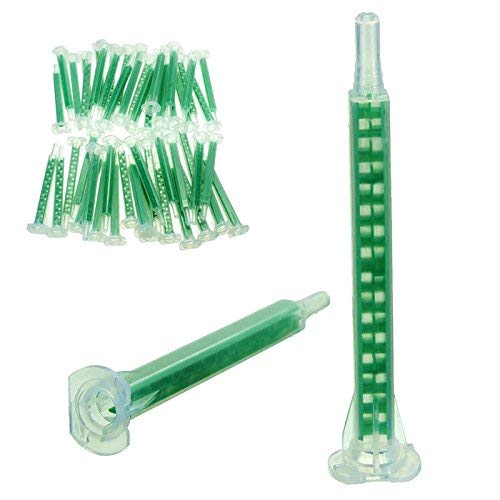50pcs F6-16 Green AB Glue Mixing Tube Static Mouth Section 16 Nozzles