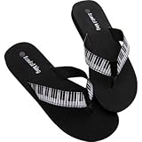 Gift House Women's Music Keyboard Flip Flops