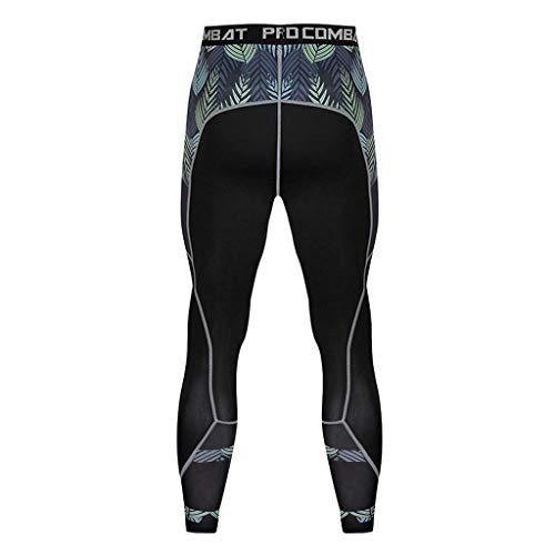 Hotcl Athletic Running Cycling Suit Men's Compression Pants Base Layer Dry Tights Leggings Compression Sport T Shirt (1_White, XXX-Large)