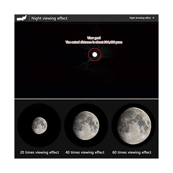 Fernglas, High Definition Nachtsicht-Einzelteleskop 20-60X Outdoor-Sport, für drinnen/draußen – Bild 6