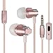 KingYou in-Ear Headphones Stereo Rose Gold Wired Earbuds Dynamic Crystal Clear Sound Noise-Isolating Earphones with Microphones for iPhone Android MP3 Player ¡­