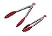 The holm Set of 3 Heavy Duty, Non-stick, Stainless Steel Kitchen Red Tongs (7, 9, 12 Inch) for Barbeque, Cooking, Grilling Turner - A Serving and Feeding Set for Your Kitchen