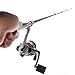 HDE Mini Collapsible Aluminum Pocket Pen Style Fishing Combo Rod Bait Cast Spinning Reel