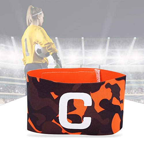 Player Bands, Durable Nylon Soccer Armband Adjustable Captain Bands for Outdoor Team Sports Groups(Orange) - Thumbnail 4