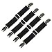 Sshining Adjustable Bed Sheet Fasteners Suspenders Strong Elastic Bed Sheet Cover Holder Clip Grippers (Set of 4, Black)