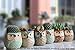 Owl Pots 2.5 Inch,Flowing Glaze Succulent Pots,Owl Planter/Mini Ceramic Pots,Small Flower/Plant/Cactus/Bonsai Container with Hole 6Pack