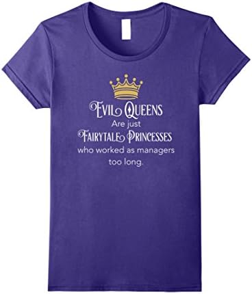 Womens Evil Queens Are Just... Managers Shirt Large Purple