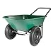 Marathon Yard Rover - 2 Tire Wheelbarrow Garden Cart - Green/Black