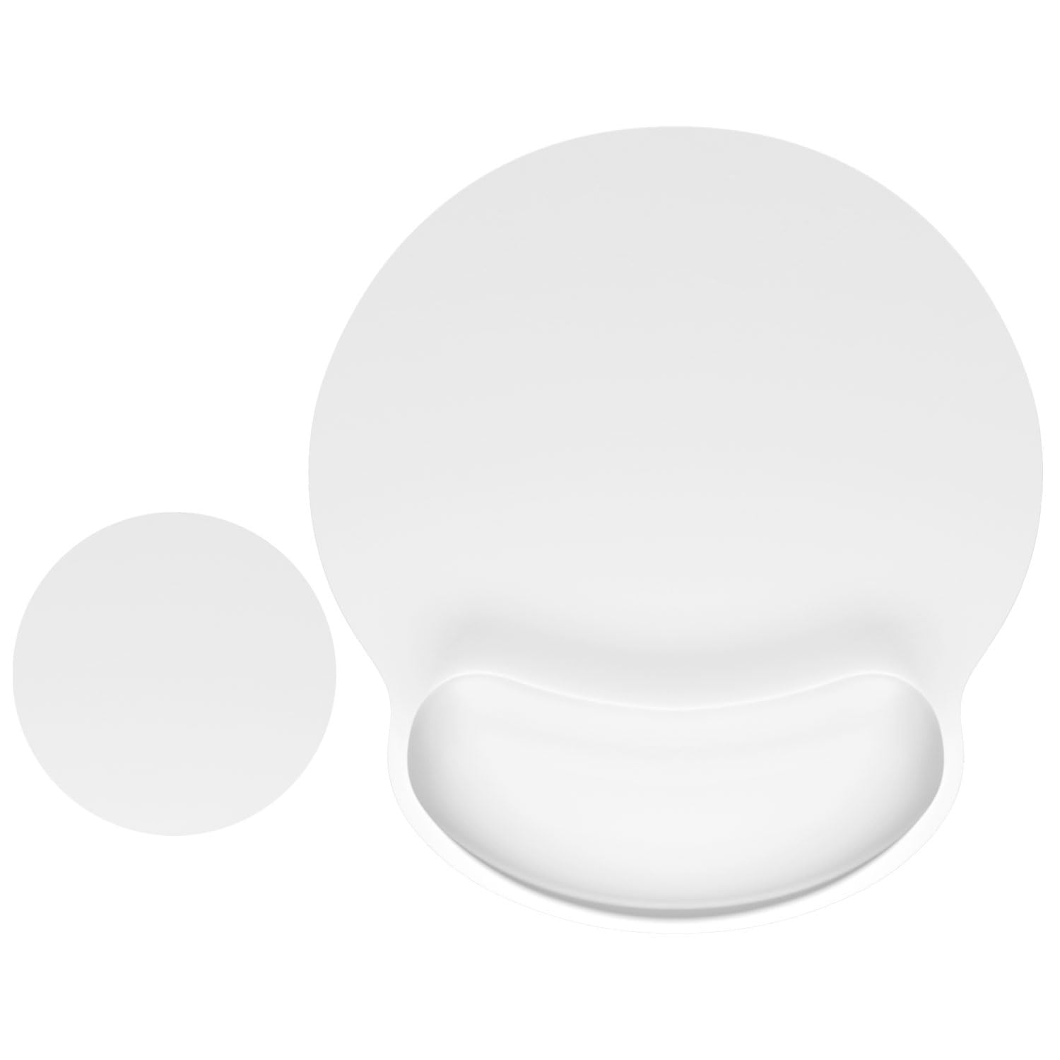 Photo 1 of ITNRSIIET Ergonomic Mouse Pad with Wrist Support Wrist Rest Smooth Surface Non-Slip Rubber Base Comfortable Office Supplies Pain Relief, 9.8 x 9.1 inches, White
