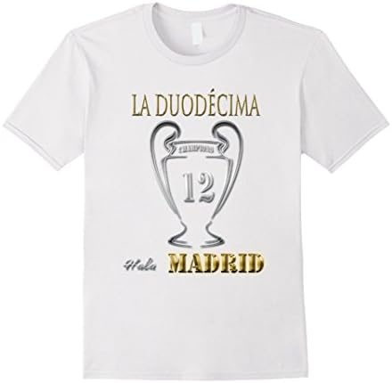Mens LA DUODECIMA HALA MADRID 2017 T-shirt Medium White