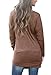 Women's Cotton Knitted Long Sleeve Lightweight Tunic Sweatshirt Tops Brown M