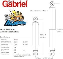 Gabriel 49235 HiJackers Rear Adjustable Air Shock