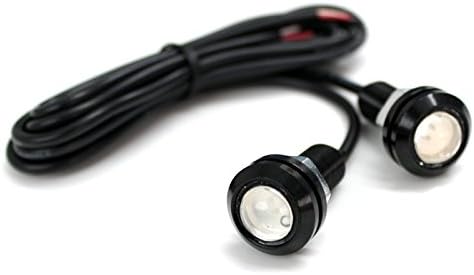 Amazon 2個入り 防水 大玉 Led スポットライト オレンジ色 12v 18mm 黒色ソケット 車 バイク 車 バイク