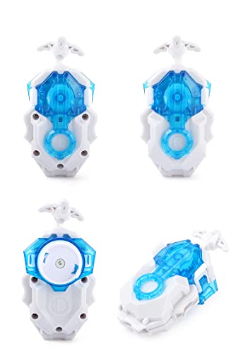 Bey Burst Gyro Toy Set Metal Fusion Attack Top Grip Toy Blade Set Game 2 Top Burst Gyros 2 Two-Way Launcher Great Birthday Gift for Boys Children Kids 6 8 10+