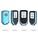 Qiaoba Smart Premium TPU Fall Car Key Soft Plating Protection Shell Case Cover,Key Fob Case for Accord Civic CRV Pilot Odyssey(Blue)