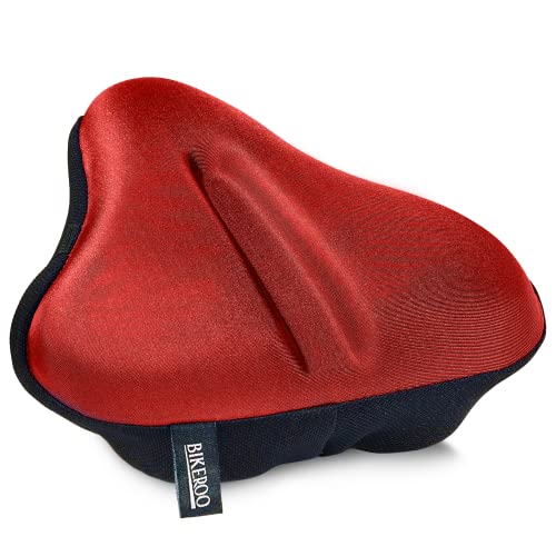 Bikeroo Bike Seat Cushion Padded Gel Wide Adjustable Cover for Men