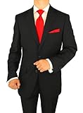 Gino Valentino Men's Two Button Modern Striped Suit