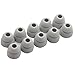 10pcs Double Flange Earbuds for Powerbeats 2 Wireless Headphones Replacement Silicone Eartips Gray