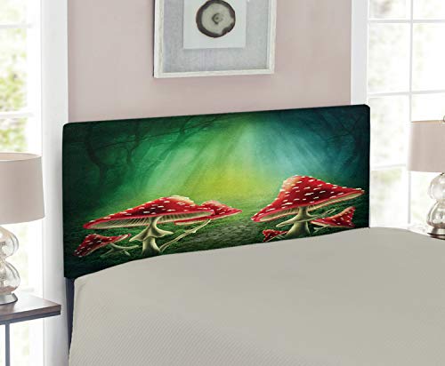 Amazon.com - Ambesonne Mushroom Headboard, Dark Forest with Mushrooms