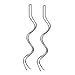 Yoursfs Curved Long Threader Earrings for Silver Plated White Spiral Chain Earrings (Pierced Ears)