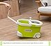 ALLZONE Spin Mop Bucket with Wringer On Wheels, Hardwood Floor Cleaning System, with 3 Microfiber Mop Refills