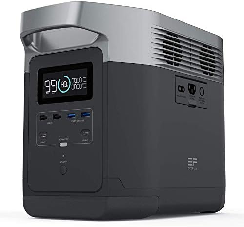 Ef Ecoflow ポータブル電源 Efdelta大容量1260wh 350 000mah Ac高出力1600w サージ3100w 高速充電2時間 家庭用蓄電池 Mppt制御方式 60hz対応 50hz アウトドア 24ヶ月保証 お気に入り キャンプ 純正弦波 車中泊 防災グッズ ソーラー充電可能