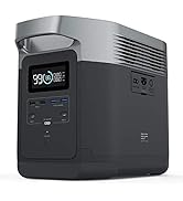 EF ECOFLOW Portable Power Station DELTA, UPS Power Supply 1260Wh Battery Pack with 6 1800W (3300W...