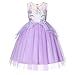 Molliya Unicorn Costume Dress Girl Princess Pageant Party Dresses Flower Evening Gowns Tutu Fancy Dress(Light Purple, 7T-8T)