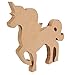 Wood Cutouts for Crafts, Wooden Unicorn (7.5 x 6.7 in, 6-Pack)