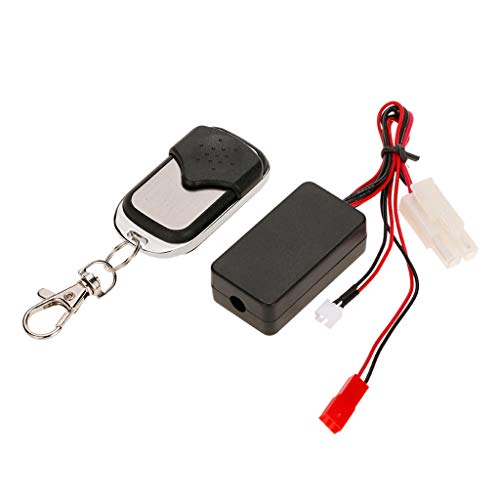 Wenini Wireless Remote 1/10 Crawler Winch Wired Automatic Winch Control System and Wireless Remote Receiver for 1/10 Car for Kids Birthday Festival Gift (Black)