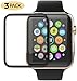 [3 Pack] Screen Protector for Apple Watch Series 3/2/1 42mm, Max Coverage Screen Protector HD Clear Anti-Bubble primary