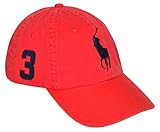 Polo Ralph Lauren Men Adjustable Pony Logo Hat (One Size, Red/navy)