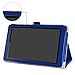 MediaPad T3 7.0 Case,Mama Mouth PU Leather Folio 2-Folding Stand Cover with Stylus Holder for Huawei MediaPad T3 7.0 Inch Tablet,Dark Blue