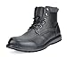 Bruno Marc Men's Apache-01 Black Faux Fur Lined Motocycle Combat Oxford Ankle Boots Size 14 M US