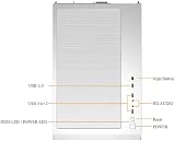 SaharaGaming M808W White Mini-ITX M-ATX Gaming Case 4x ARGB PWM Fans Tempered view 13