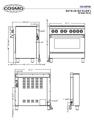 5 Cosmo+Freestanding+Convection+Attachment+Stainless