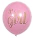 Pink and Gold Baby Shower Decorations for Girl - It's A Girl Balloons Set and Strung Banner Kit - Pregnancy Announcement Party Bundle - Ready to Hang Décor