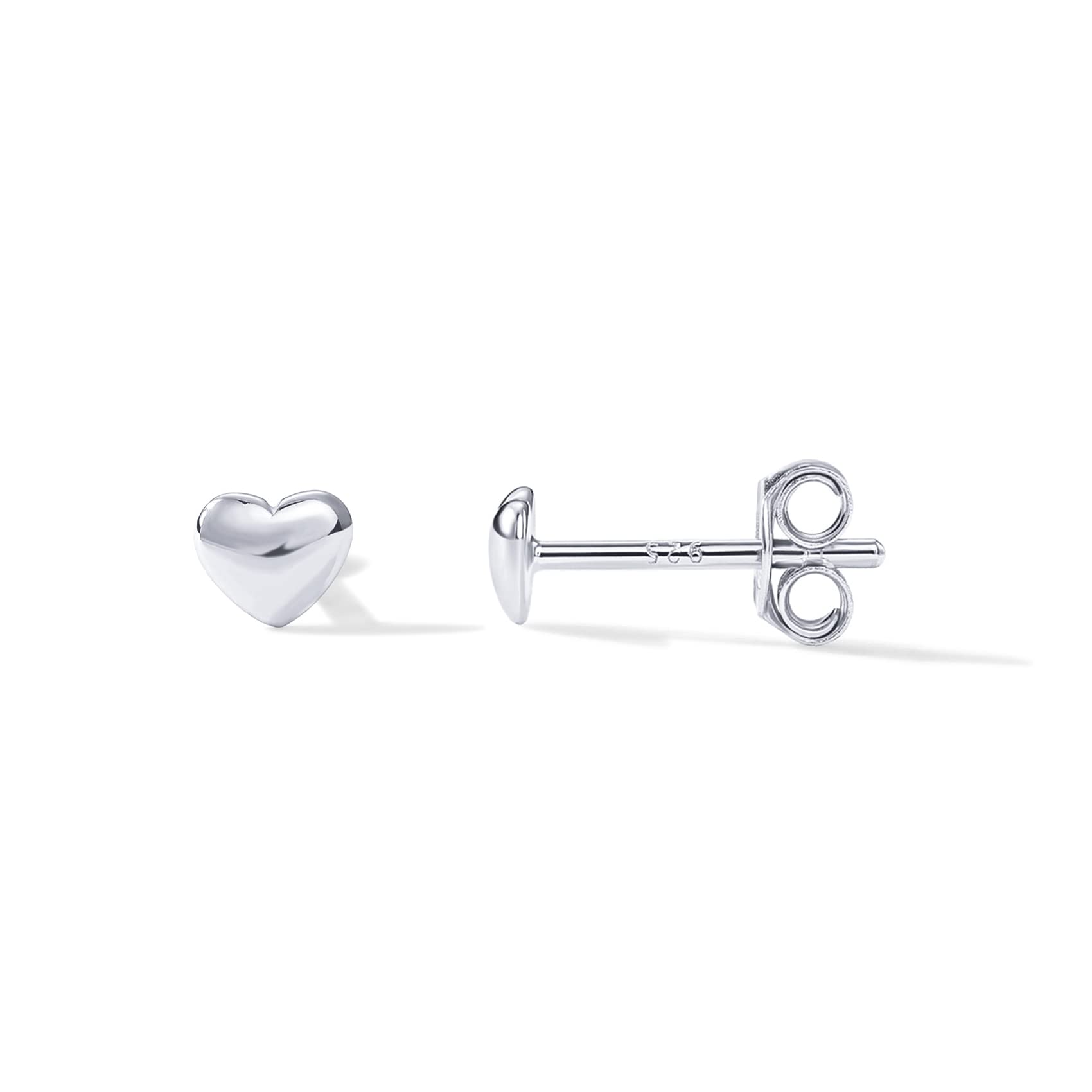 PAVOI 14K Gold Plated Valentines Heart Stud Earrings - White โ image 1