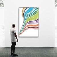 Framed Canvas Wall Art Color Block Canvas Prints Home Artwork Decoration for Living Room,Bedroom - 16x24 inches