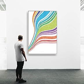 Framed Color Block Home Artwork for Living Room Bedroom